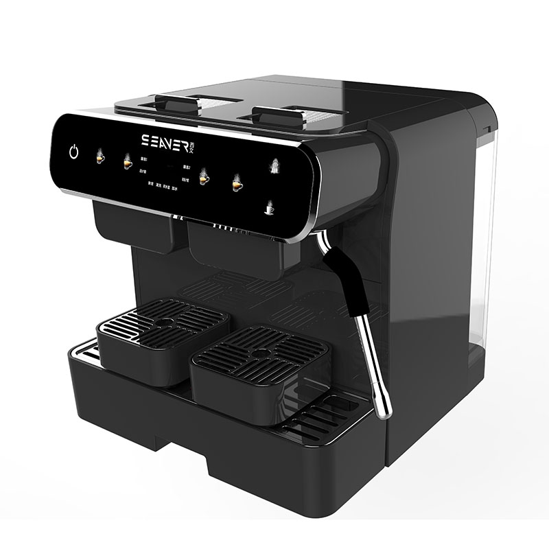 Machine à café à capsules à double tête avec fonction vapeur